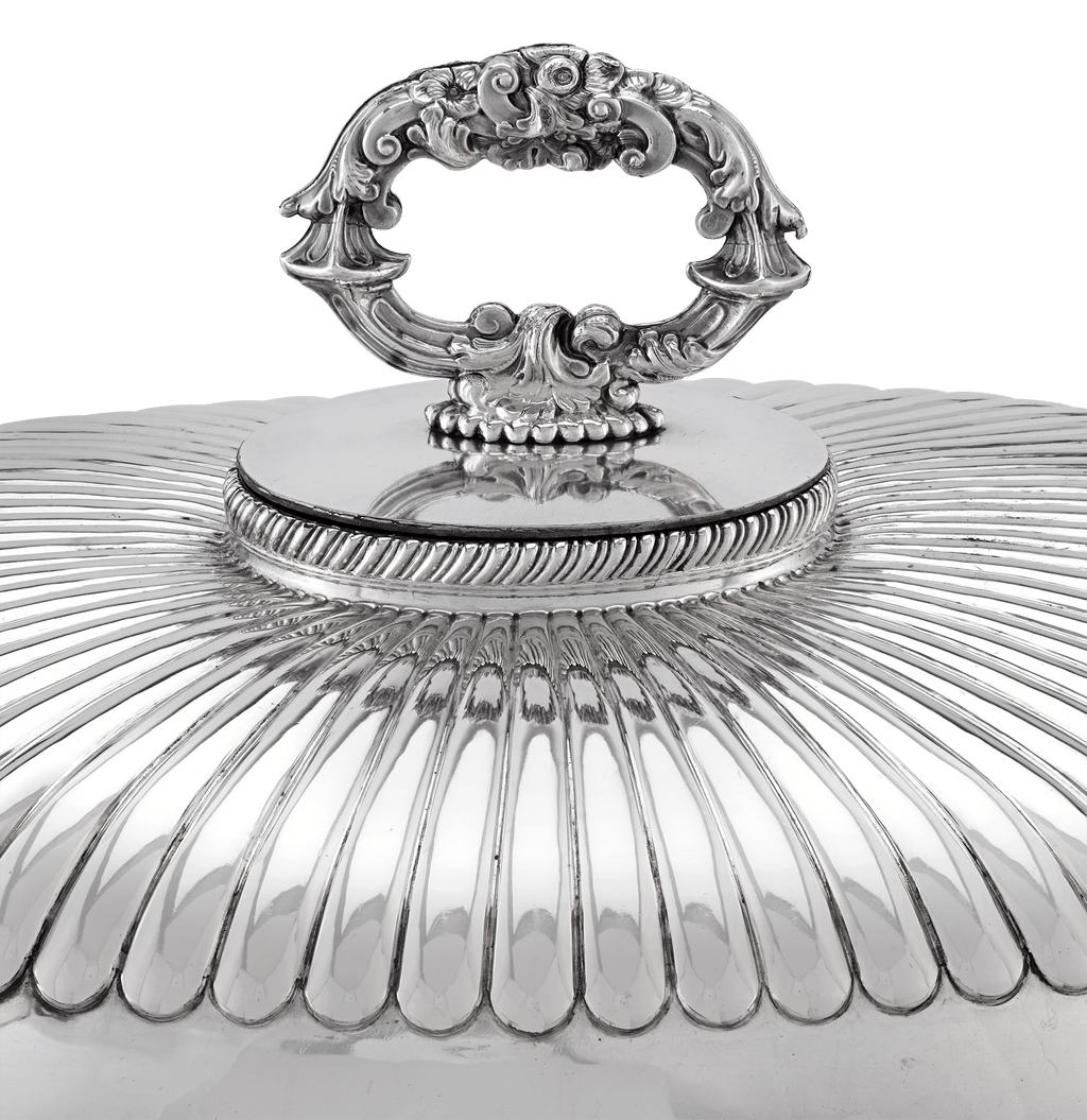 Silverplated Turkey Dish with Cover by James Dixon & Sons