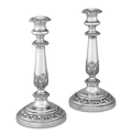 Pair of Sheffield Plate Candlesticks by Matthew Boulton