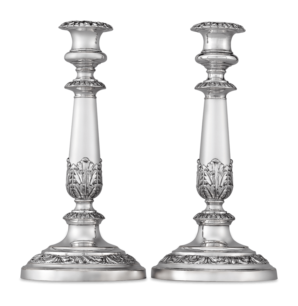 Pair of Sheffield Plate Candlesticks by Matthew Boulton