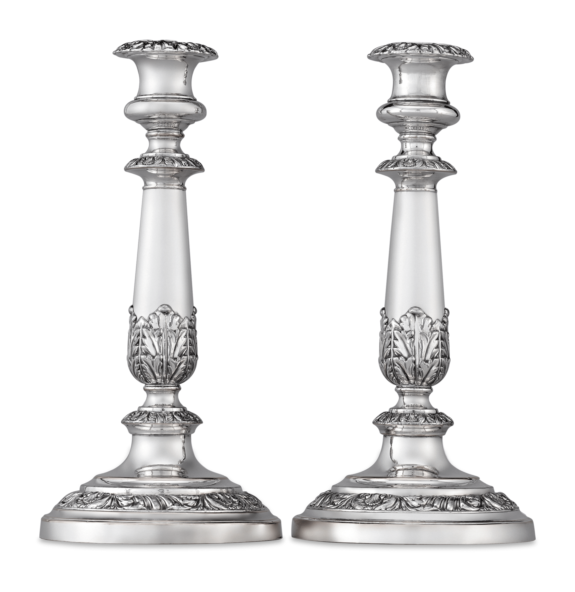 Pair of Sheffield Plate Candlesticks by Matthew Boulton