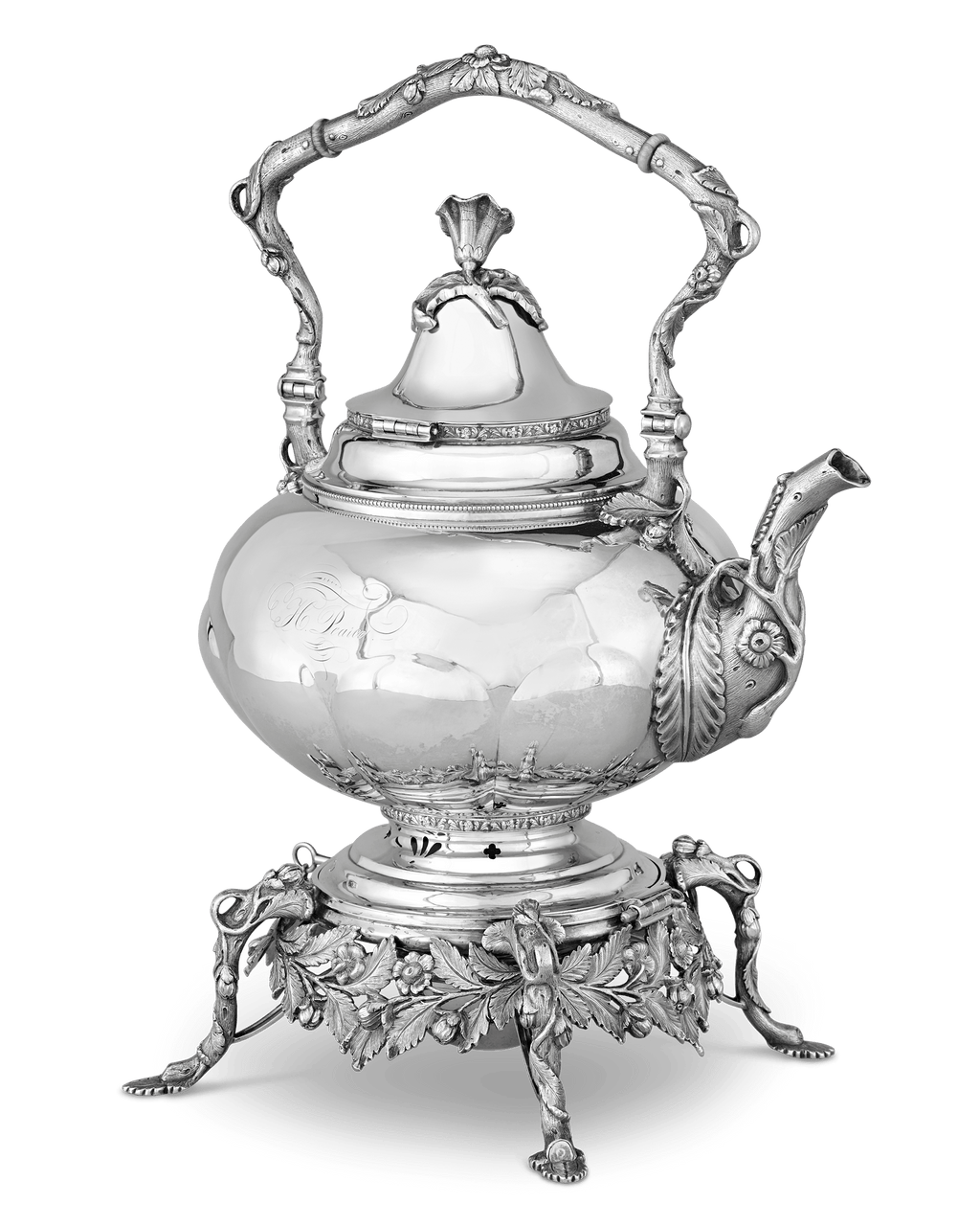 Victorian Silver Tea Kettle by Gorham & Thurber
