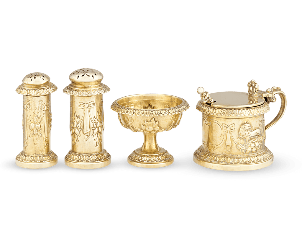 Victorian Silver Cruet Set by George Fox