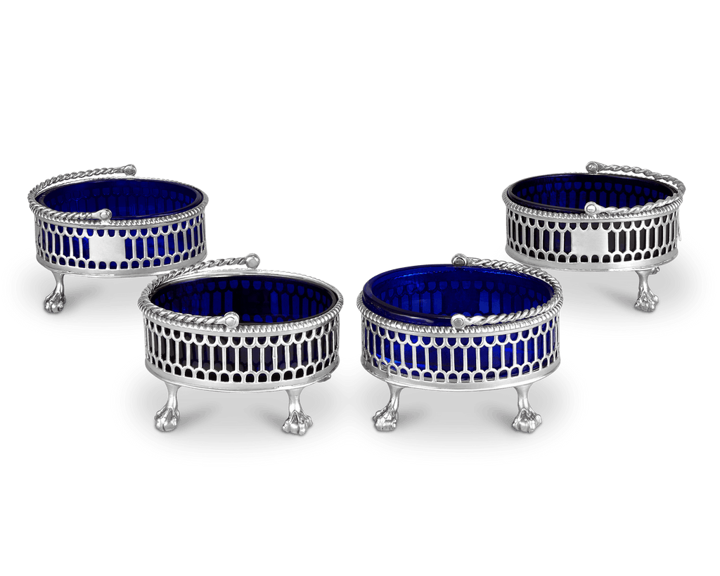 Set of Four Open Salt Cellars by David & Robert Hennell