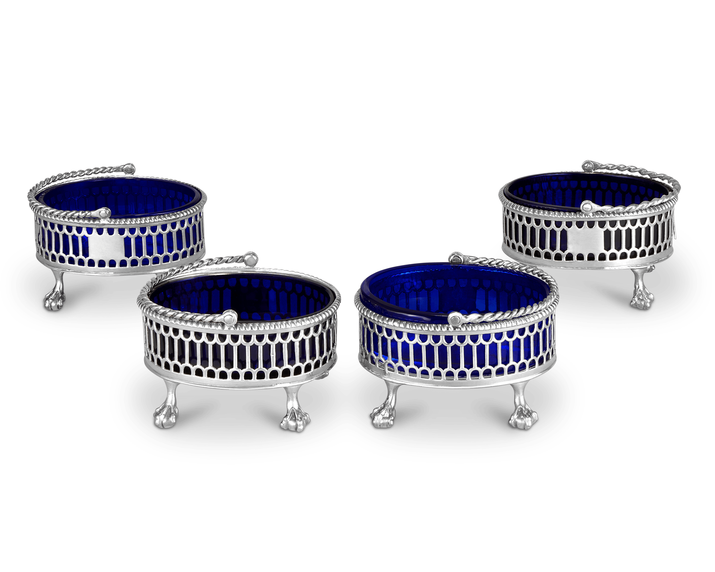 Set of Four Open Salt Cellars by David & Robert Hennell