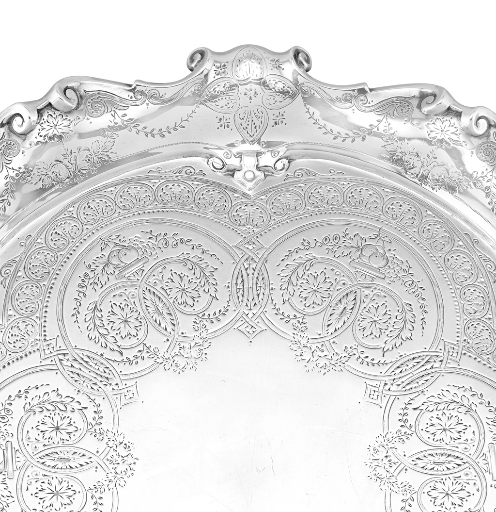 Victorian Silver Salver by Walter & John Barnard