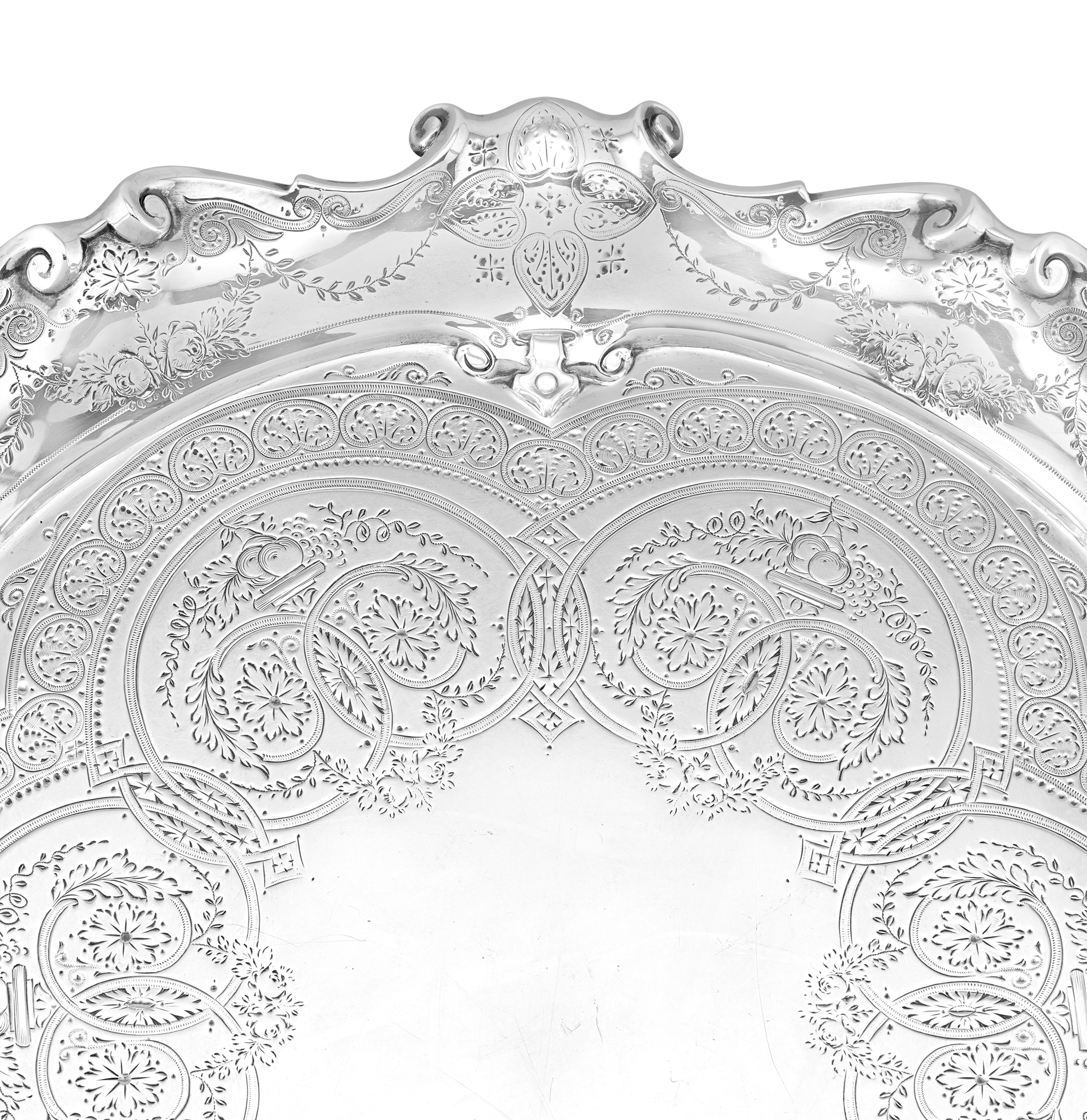 Victorian Silver Salver by Walter & John Barnard