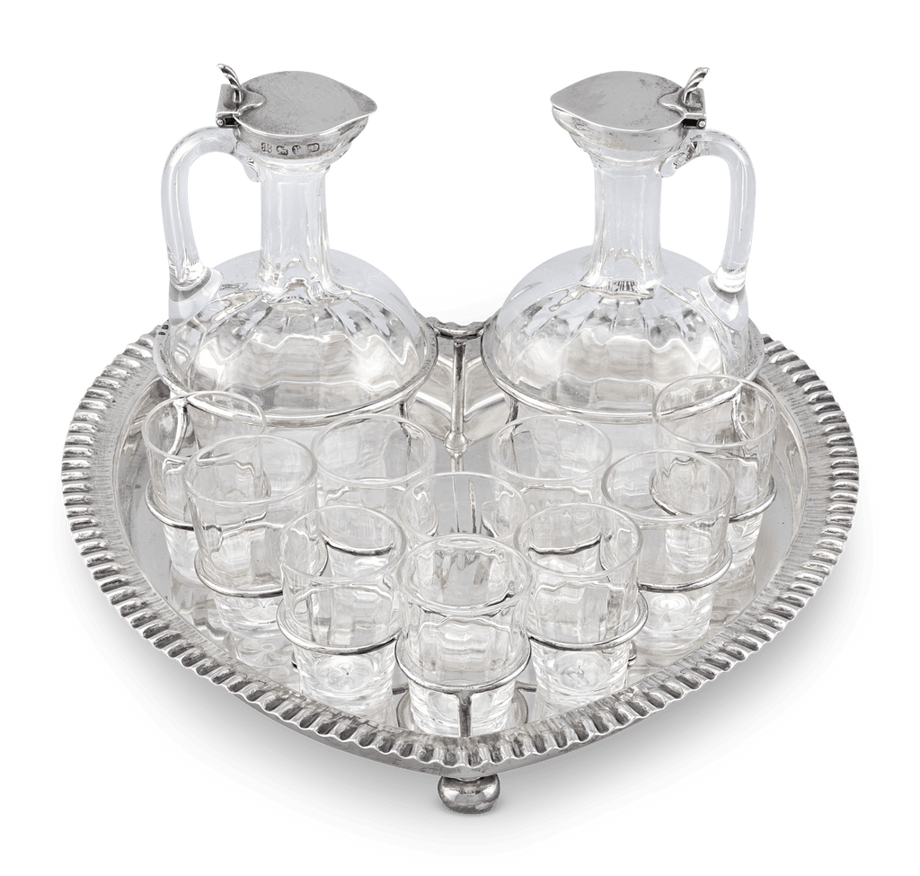 Victorian Silver Liqueur Set by Heath and Middleton