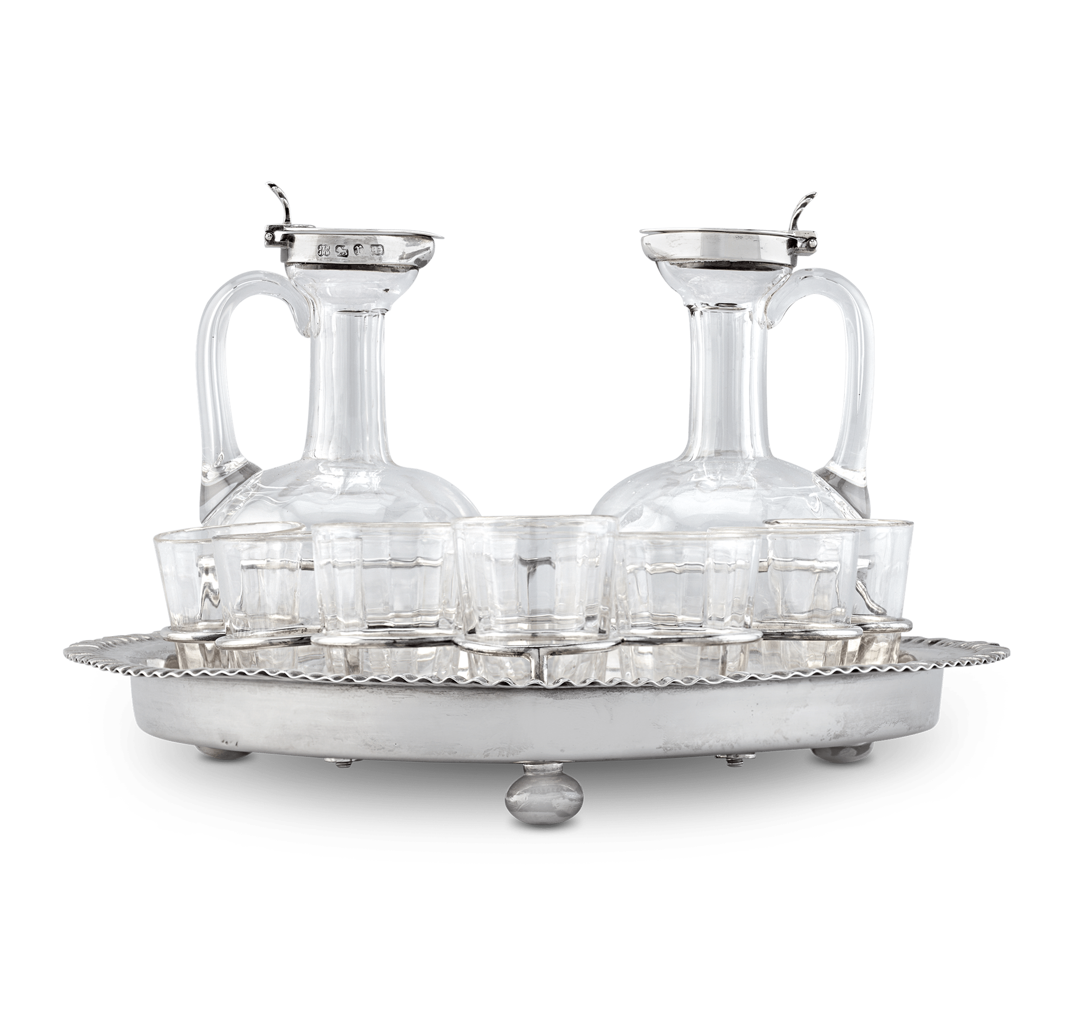 Victorian Silver Liqueur Set by Heath and Middleton