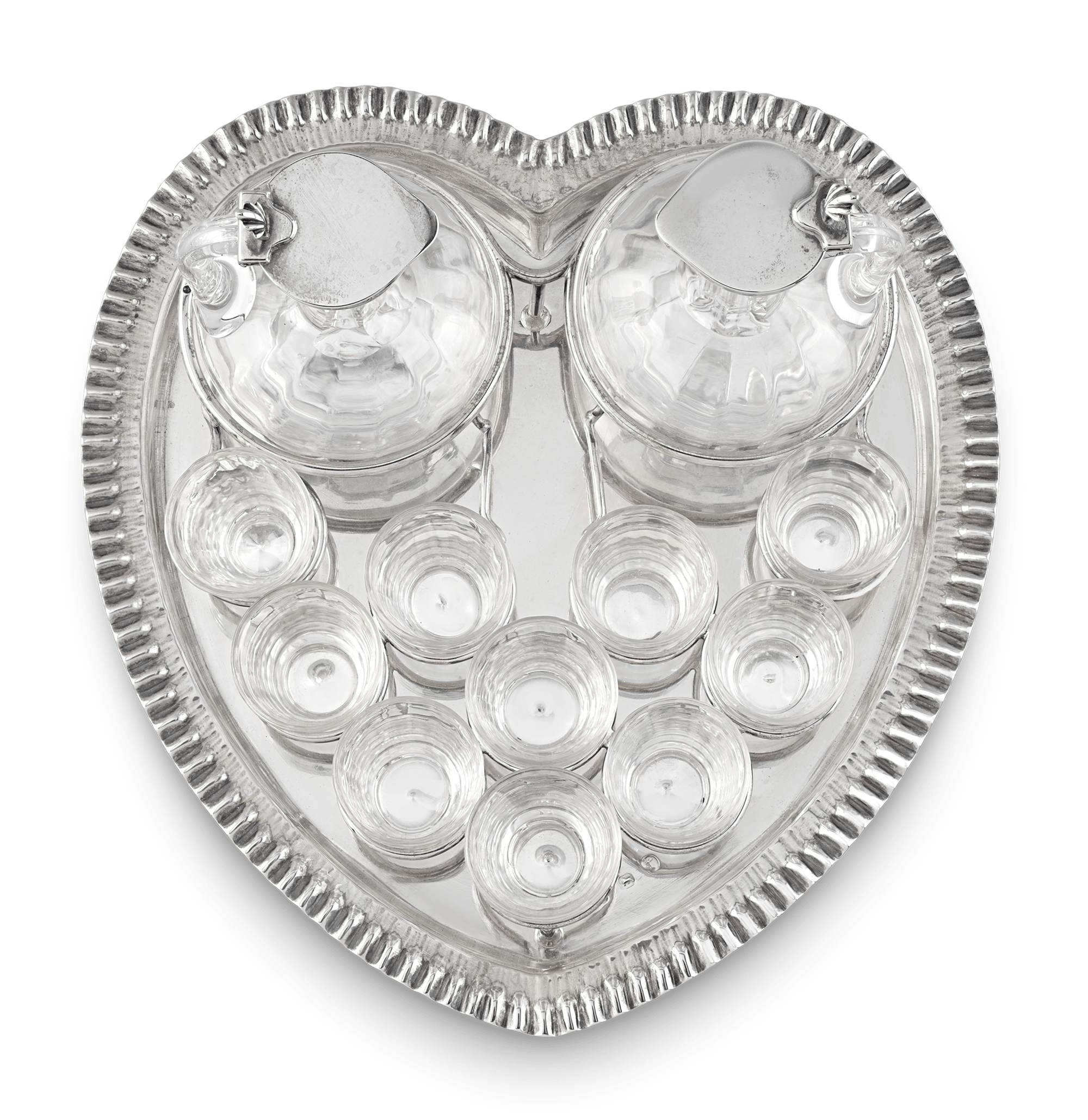 Victorian Silver Liqueur Set by Heath and Middleton