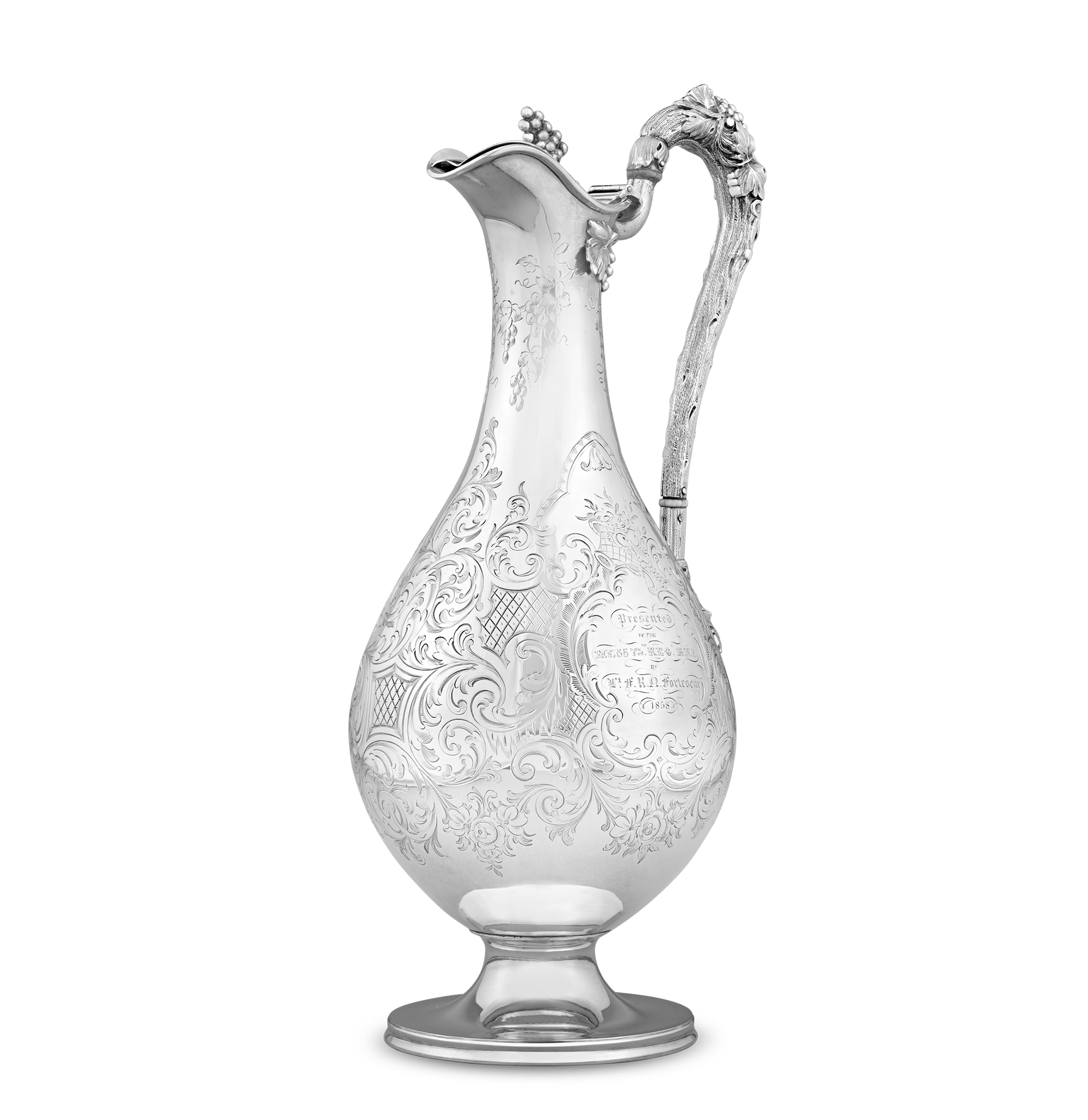 Victorian Silver-Plated Presentation Wine Ewer