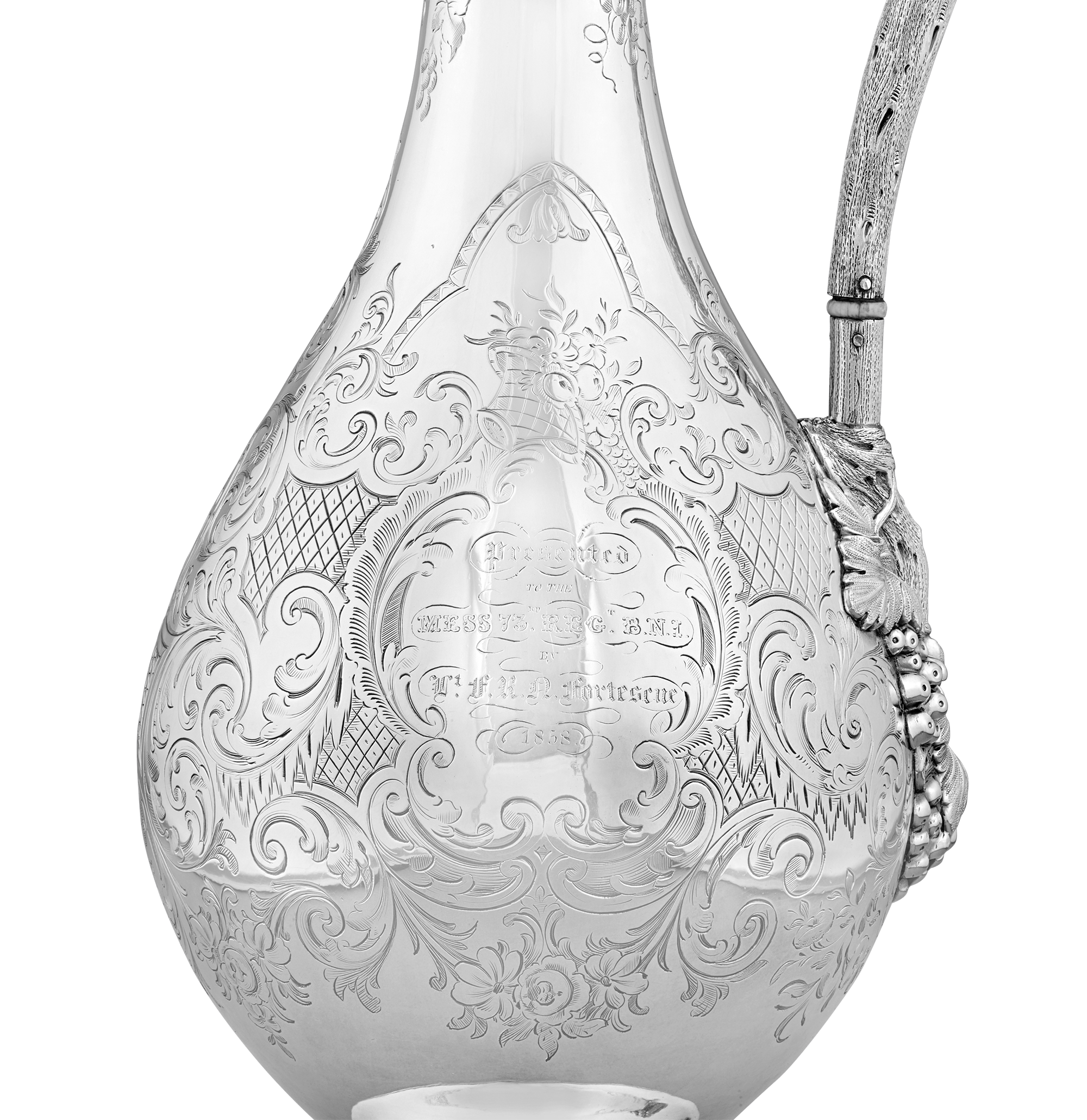 Victorian Silver-Plated Presentation Wine Ewer