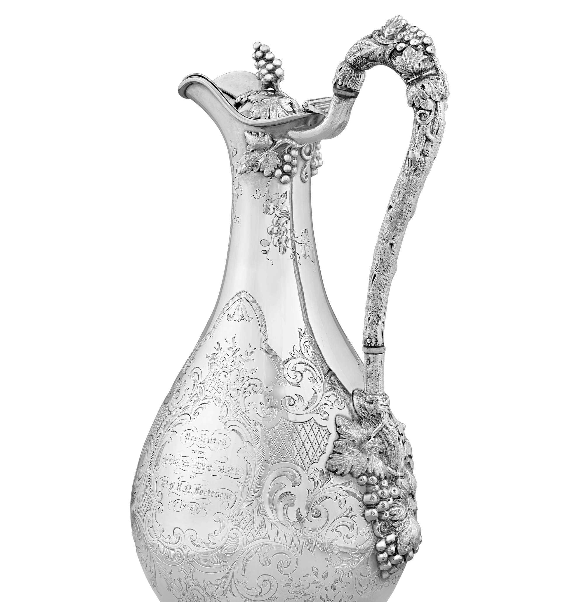 Victorian Silver-Plated Presentation Wine Ewer