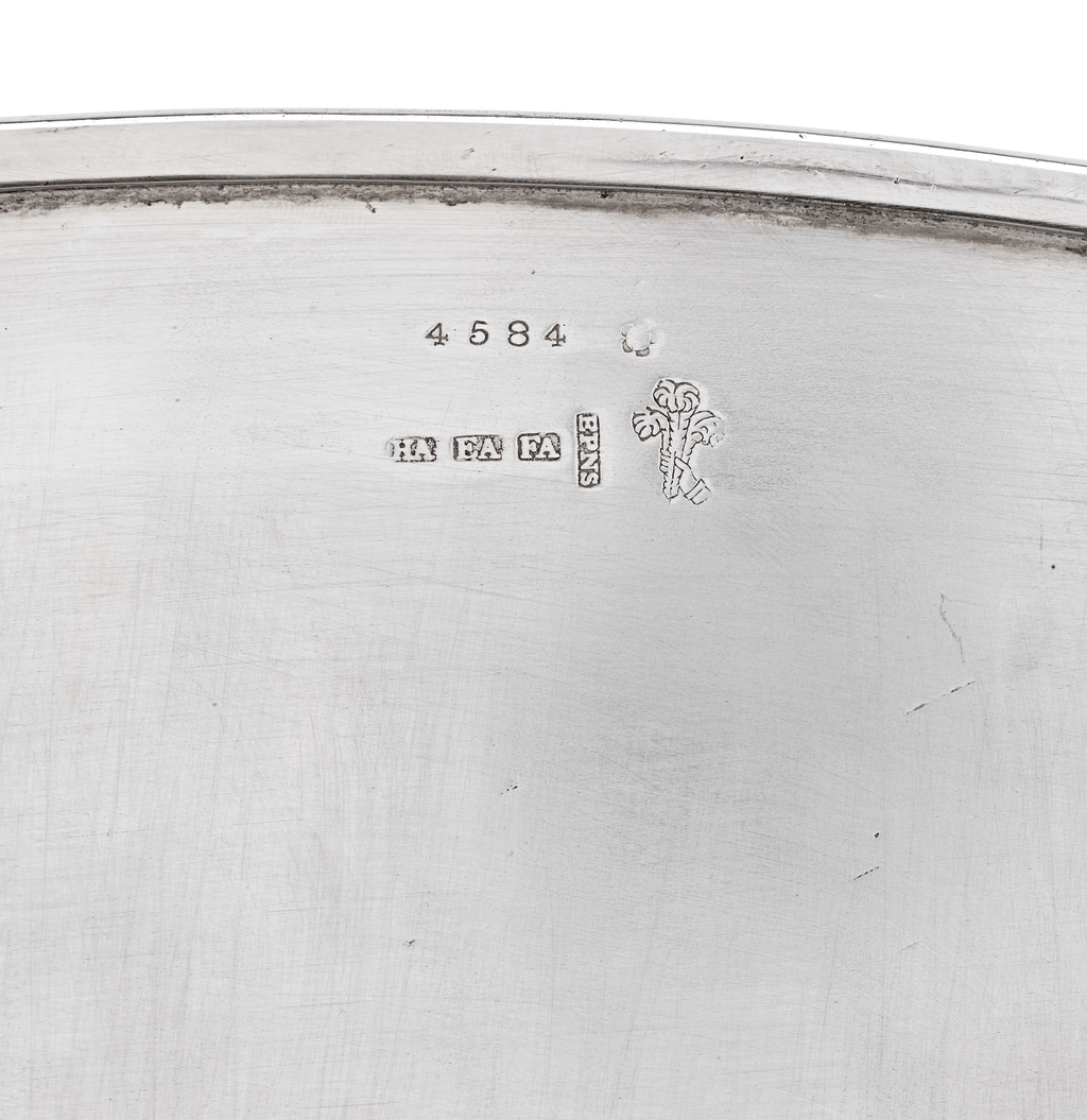 Silverplated Galleried Waiter by the Atkin Brothers