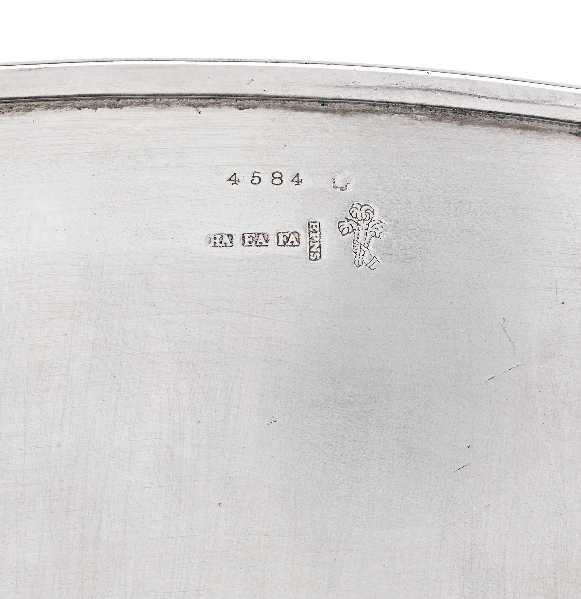 Silverplated Galleried Waiter by the Atkin Brothers