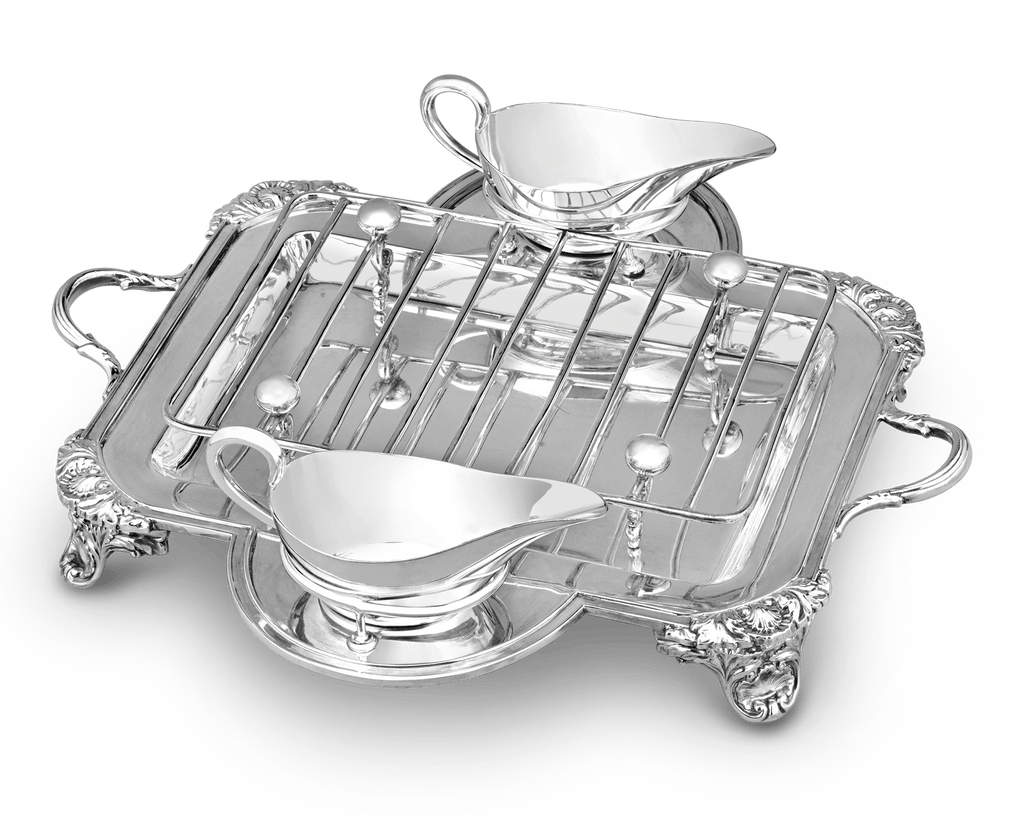 Edwardian Silverplate Asparagus Set by Walker & Hall