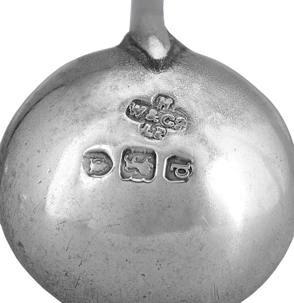 Pair of Edwardian Silver Salt Cellars with Spoons