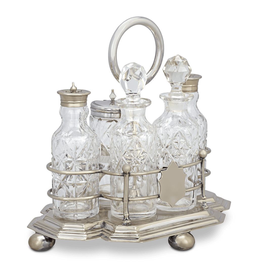 Victorian Silverplate Cruet Set