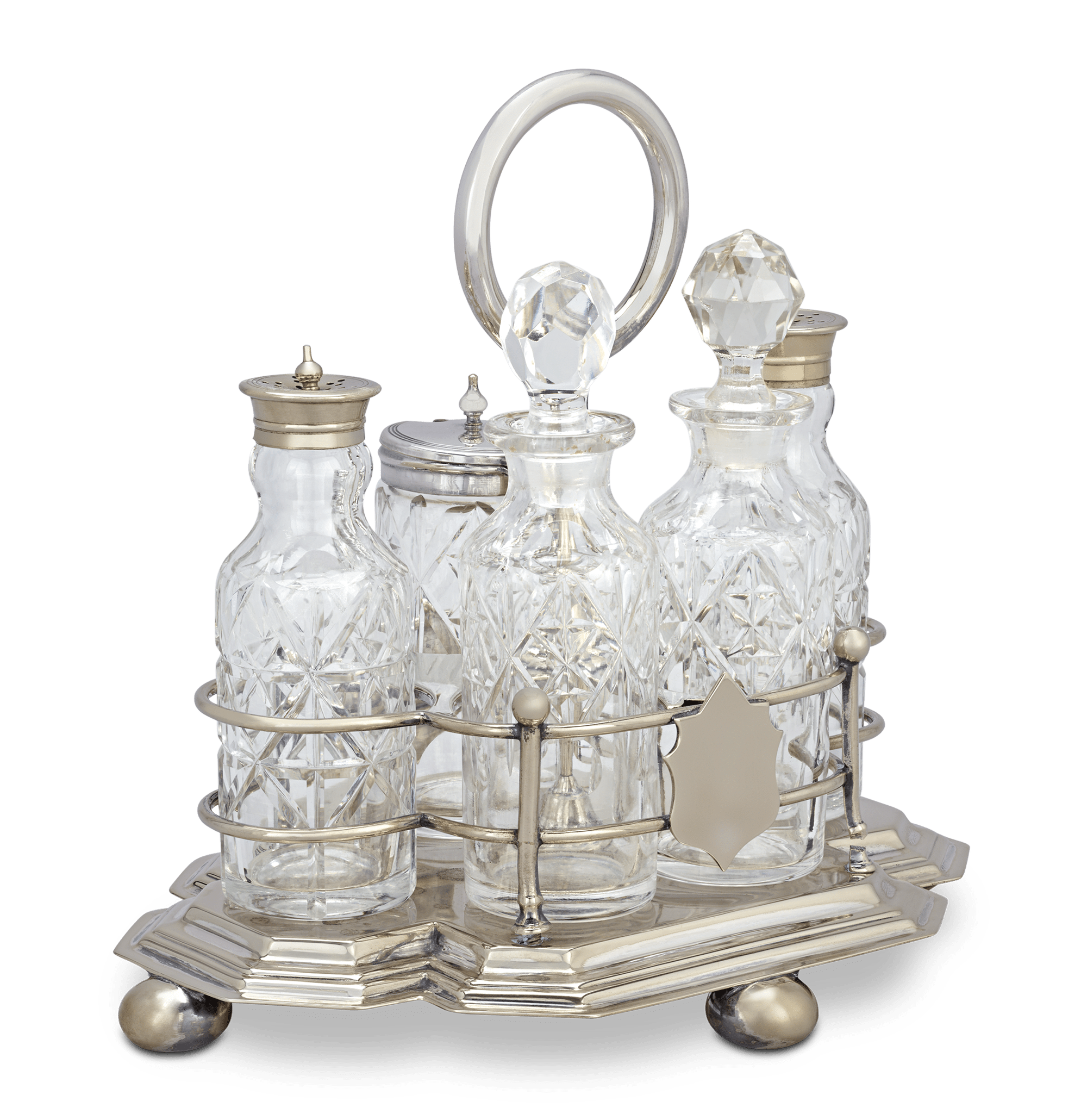 Victorian Silverplate Cruet Set