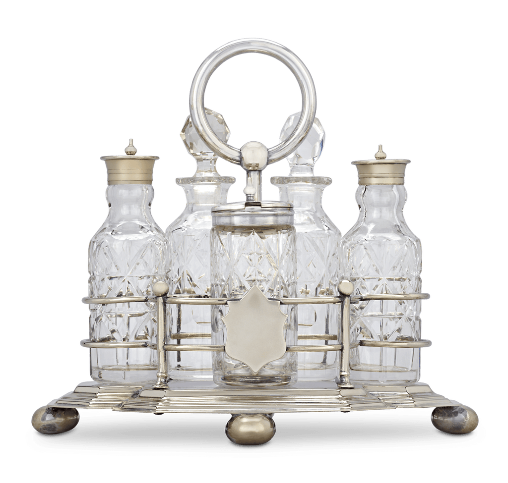 Victorian Silverplate Cruet Set