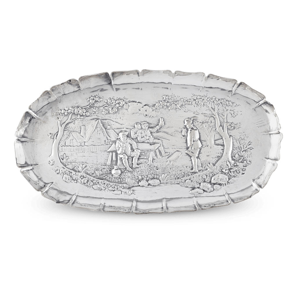 Repoussé Silver Tray