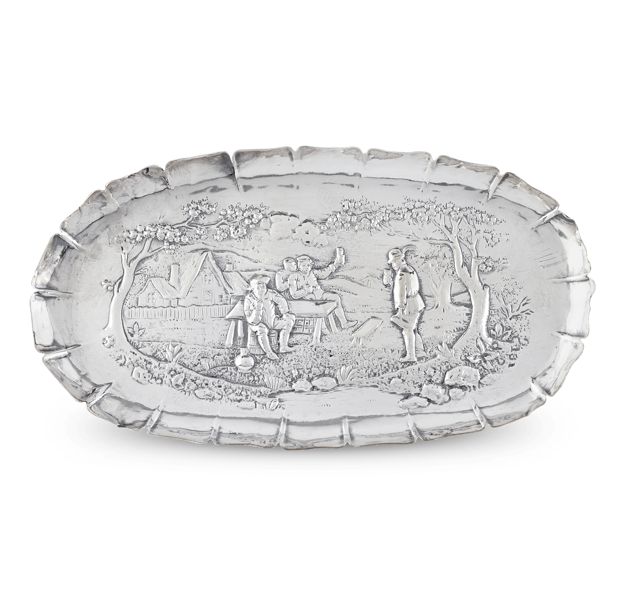 Repoussé Silver Tray