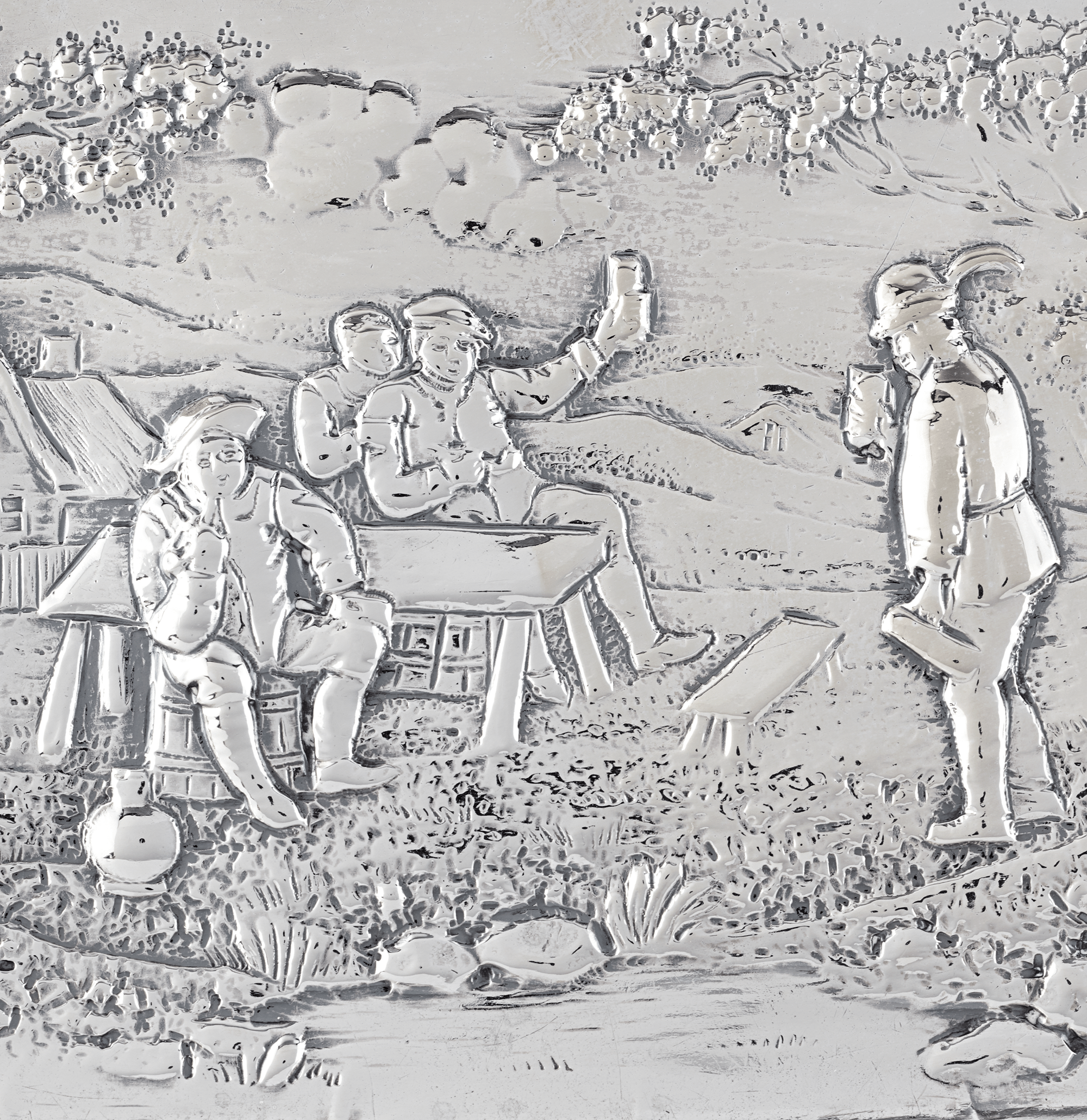 Repoussé Silver Tray