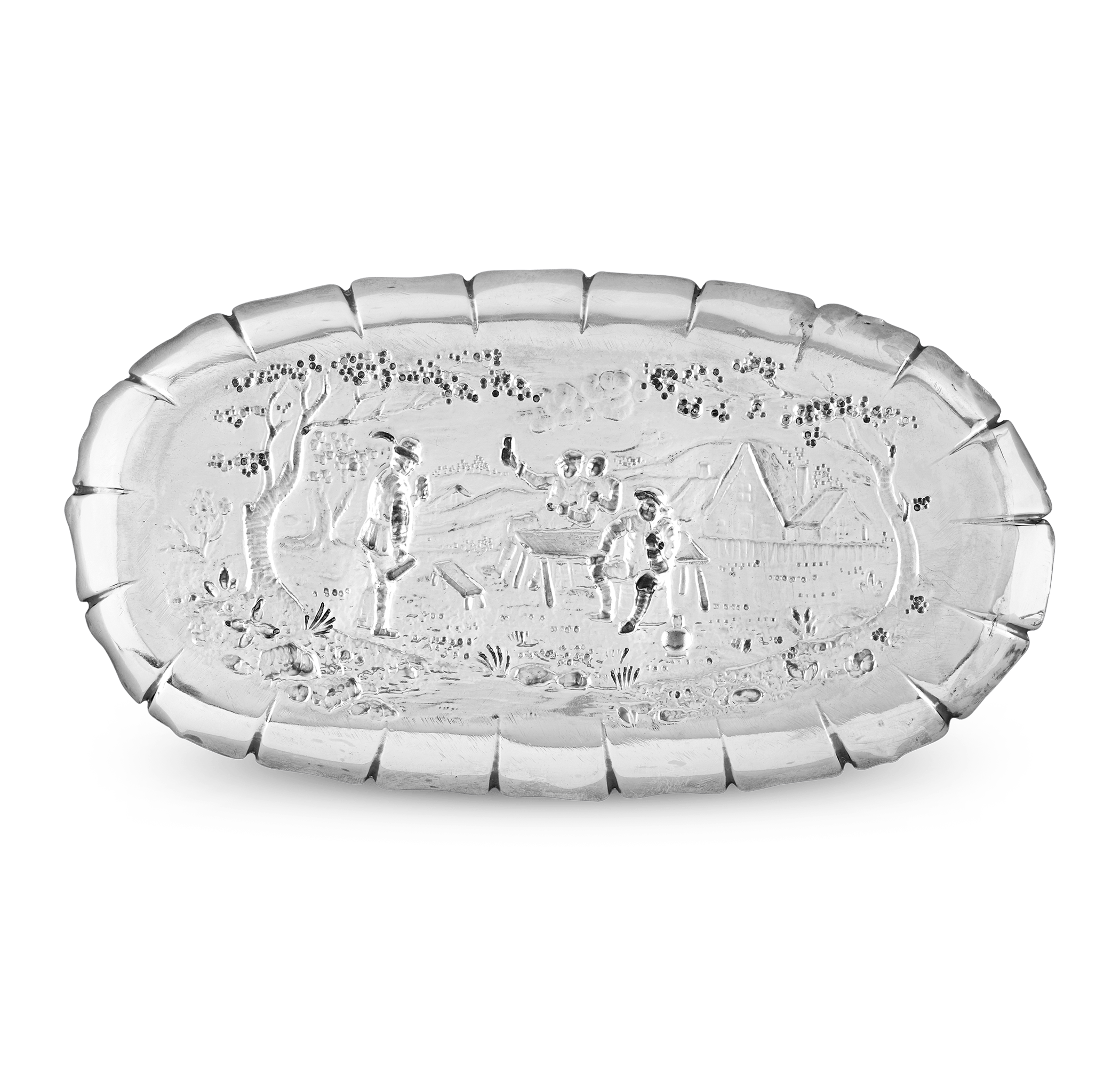 Repoussé Silver Tray