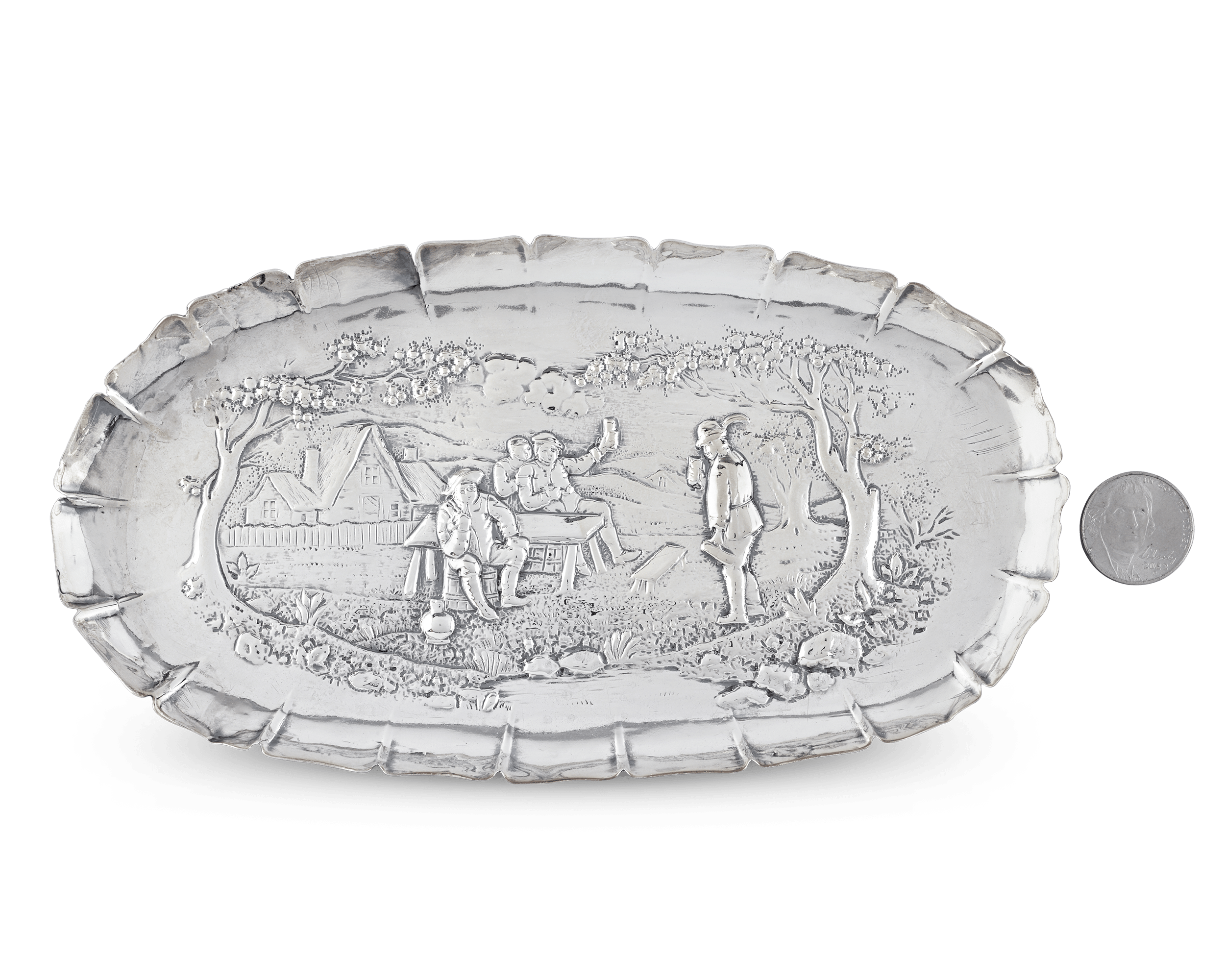 Repoussé Silver Tray
