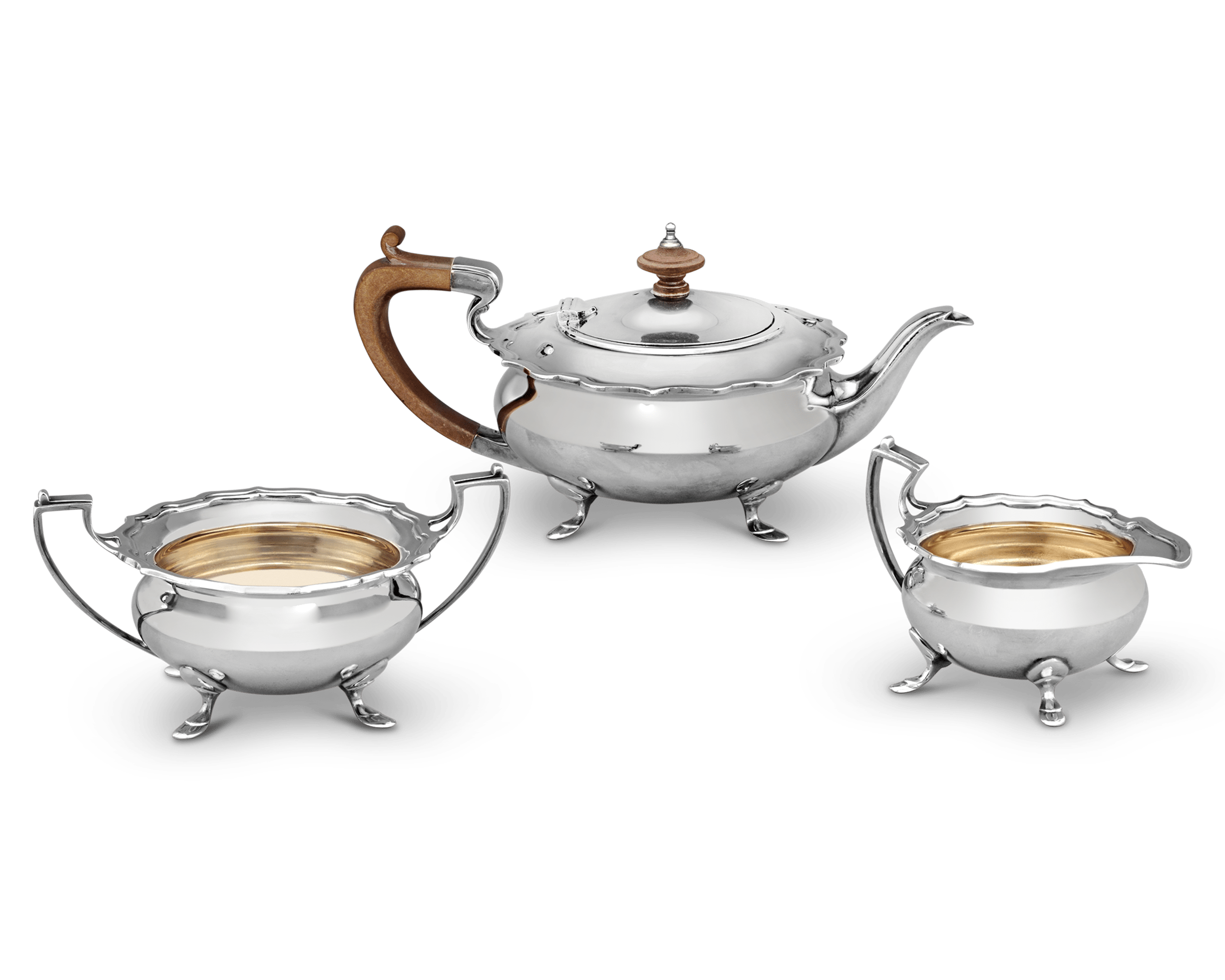 Three Piece Silverplate Tea Set by Elkington & Co.