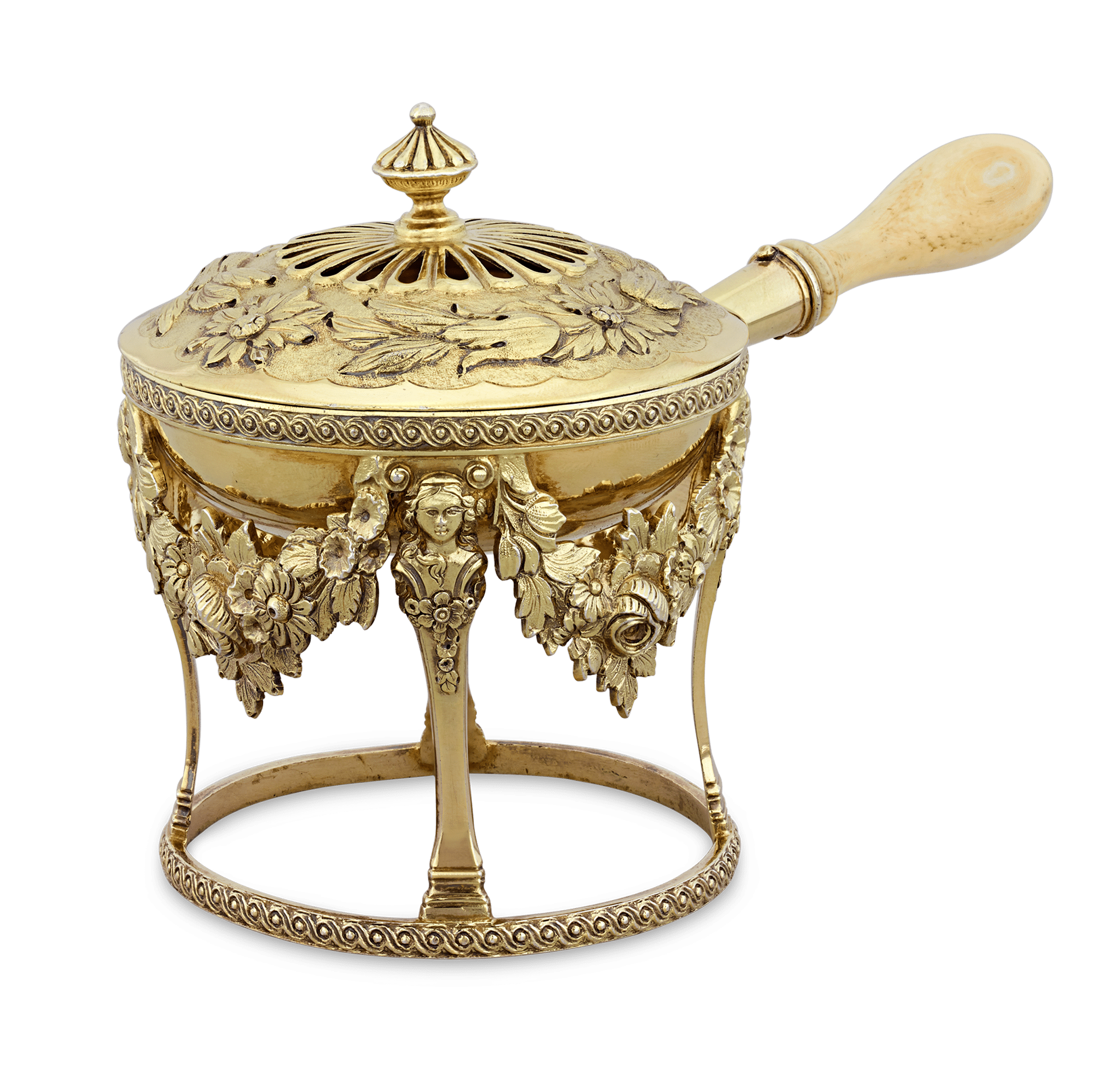 Silver-Gilt Pastille Burner by Craddock & Reid