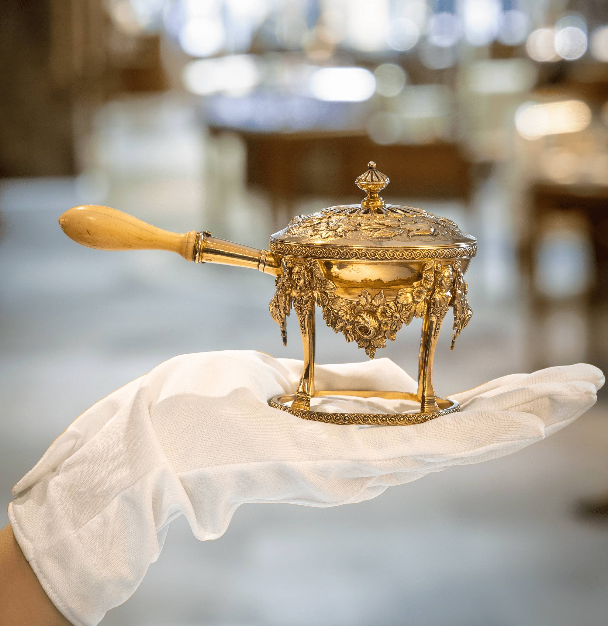 Silver-Gilt Pastille Burner by Craddock & Reid