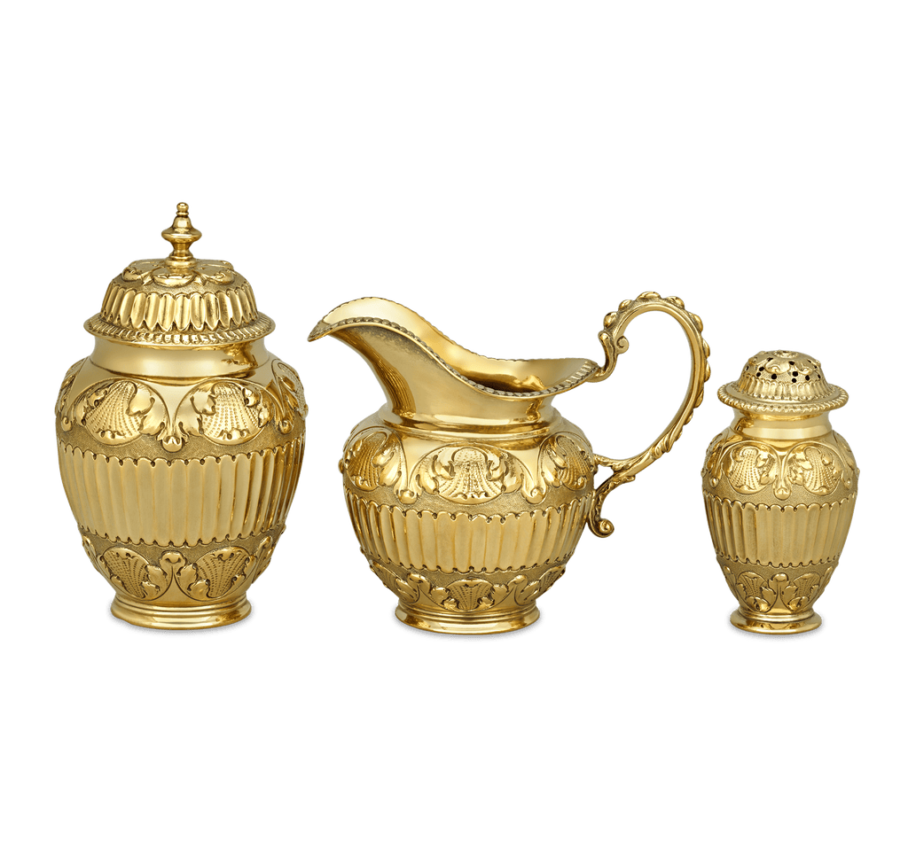 Victorian Silver Gilt Tea Set by Edward Barnard & Sons