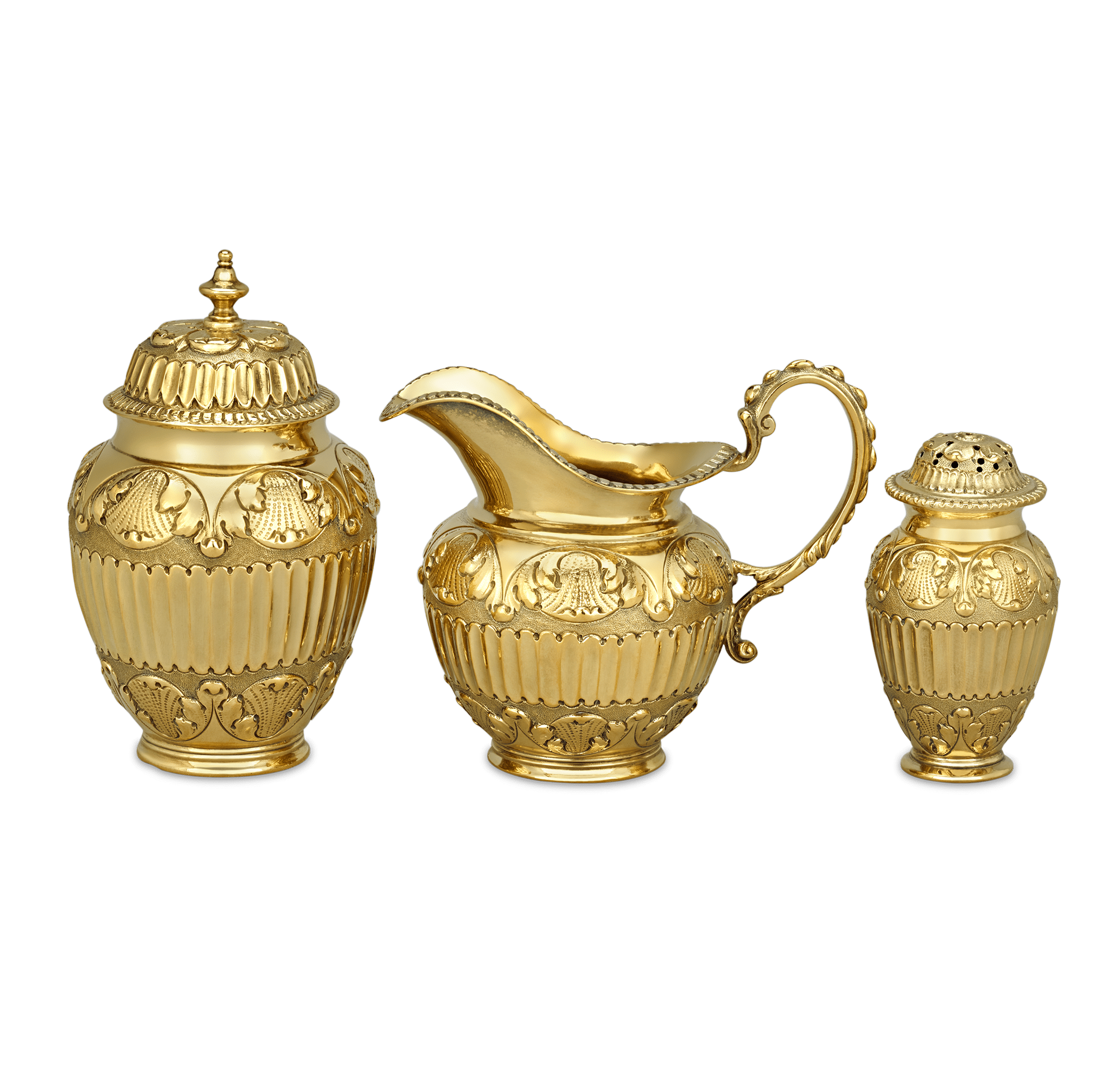 Victorian Silver Gilt Tea Set by Edward Barnard & Sons