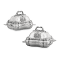Pair of Silver Entree Dishes by Edward Farrell