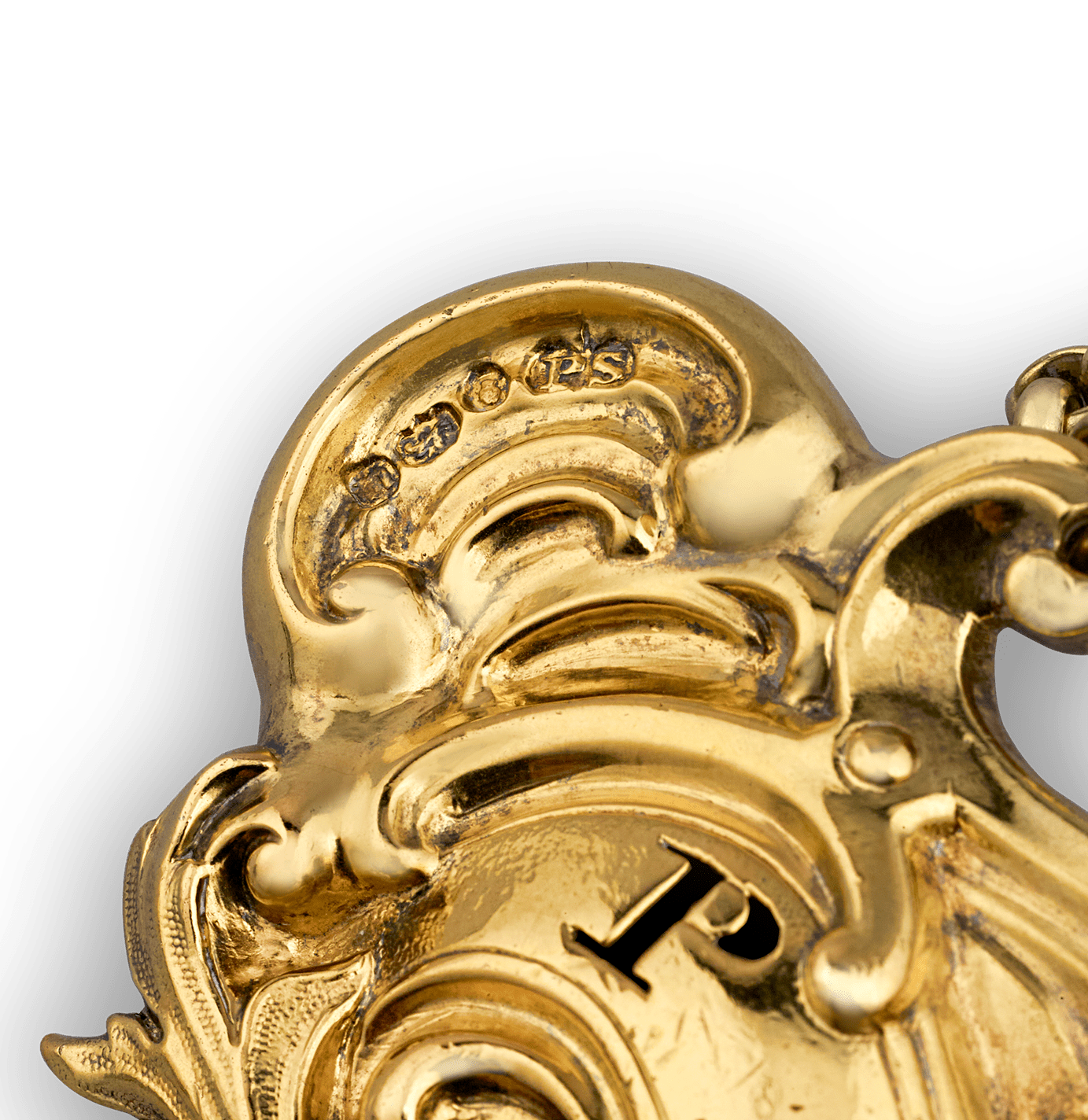 Set of 4 Silver Gilt Decanter Labels by Paul Storr
