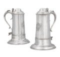 Pair of Georgian Silver  Wine Flagons by John Moore