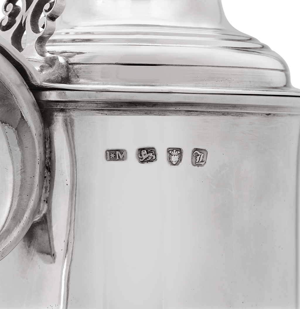 Pair of Georgian Silver  Wine Flagons by John Moore