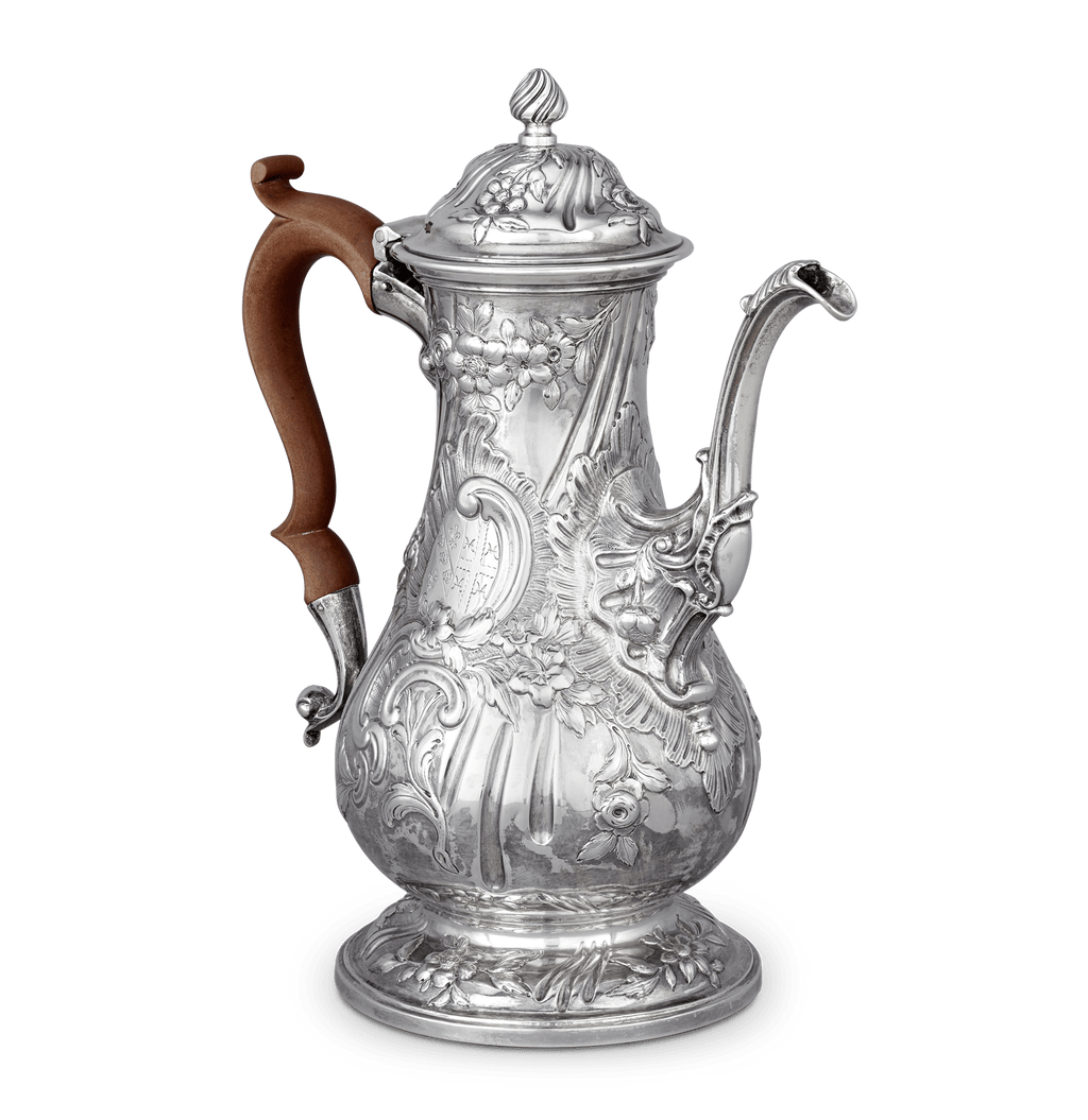 Georgian Silver Coffee Pot by John Harvey