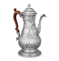 Georgian Silver Coffee Pot by John Harvey