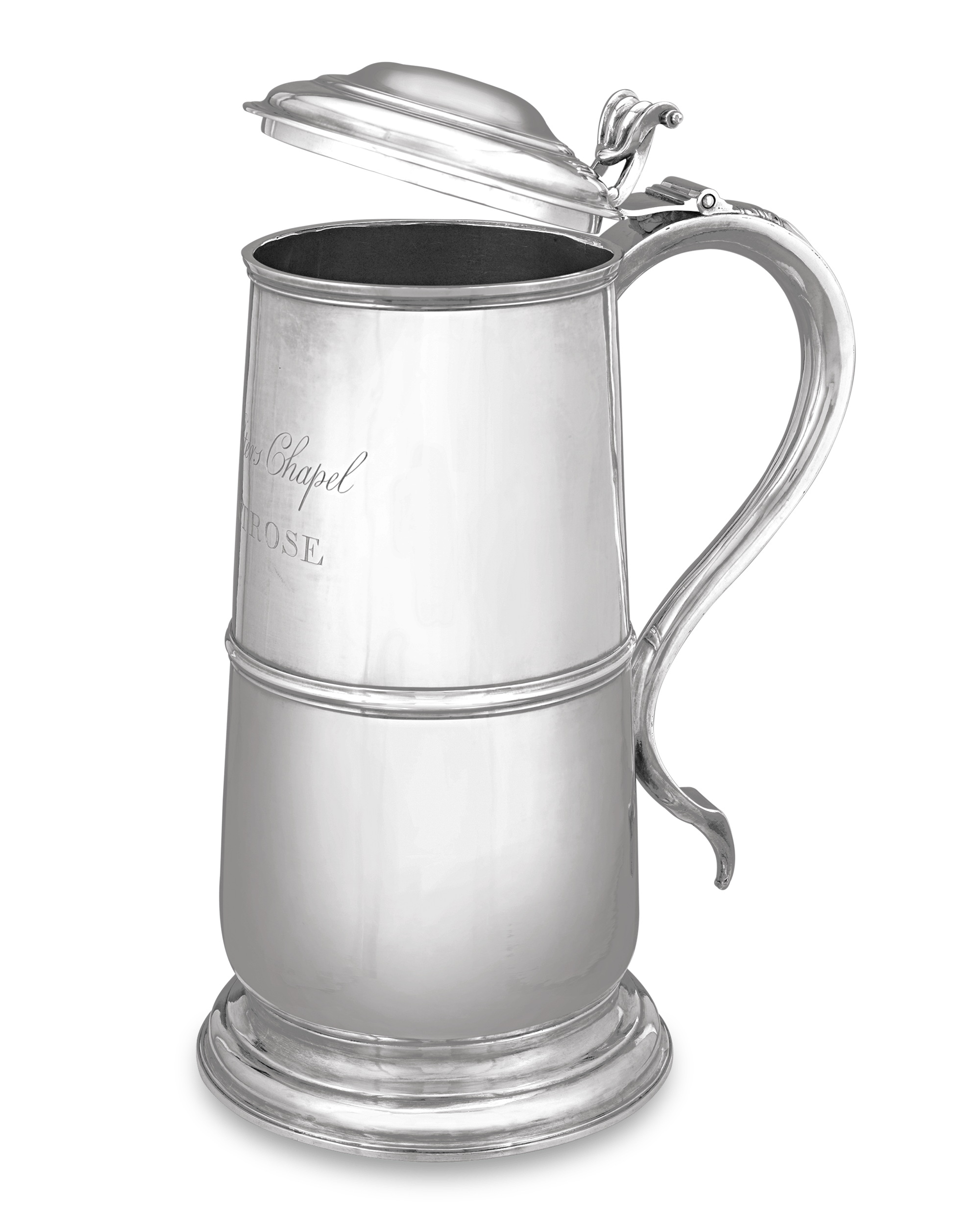 George III Silver Pair of Scottish Flagons