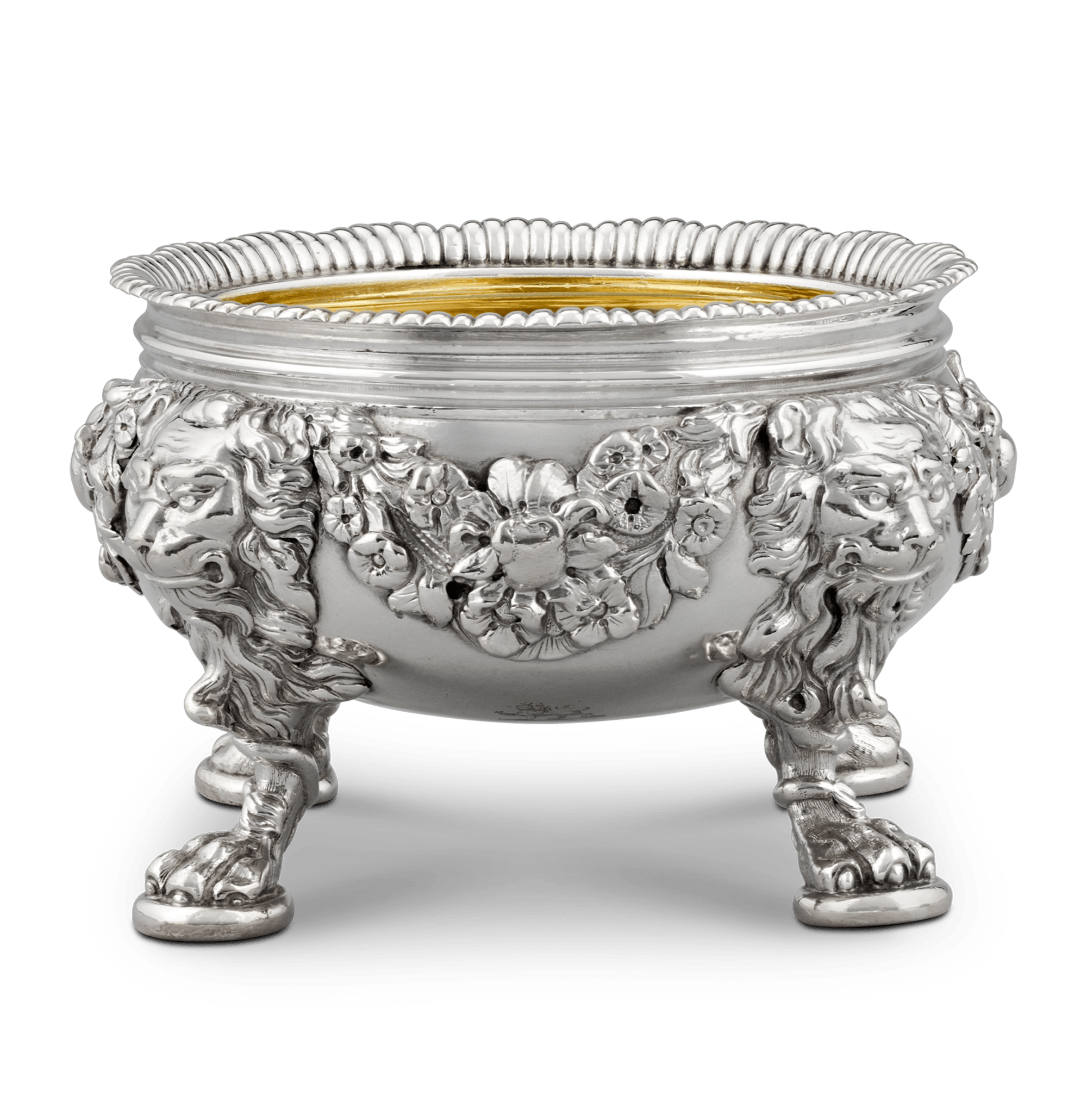 Set of Four Silver Salt Cellars by Paul de Lamerie