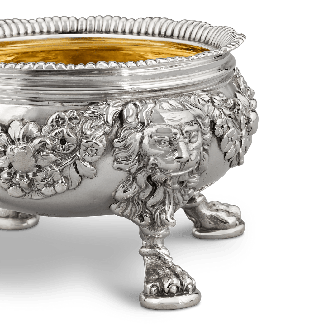 Set of Four Silver Salt Cellars by Paul de Lamerie