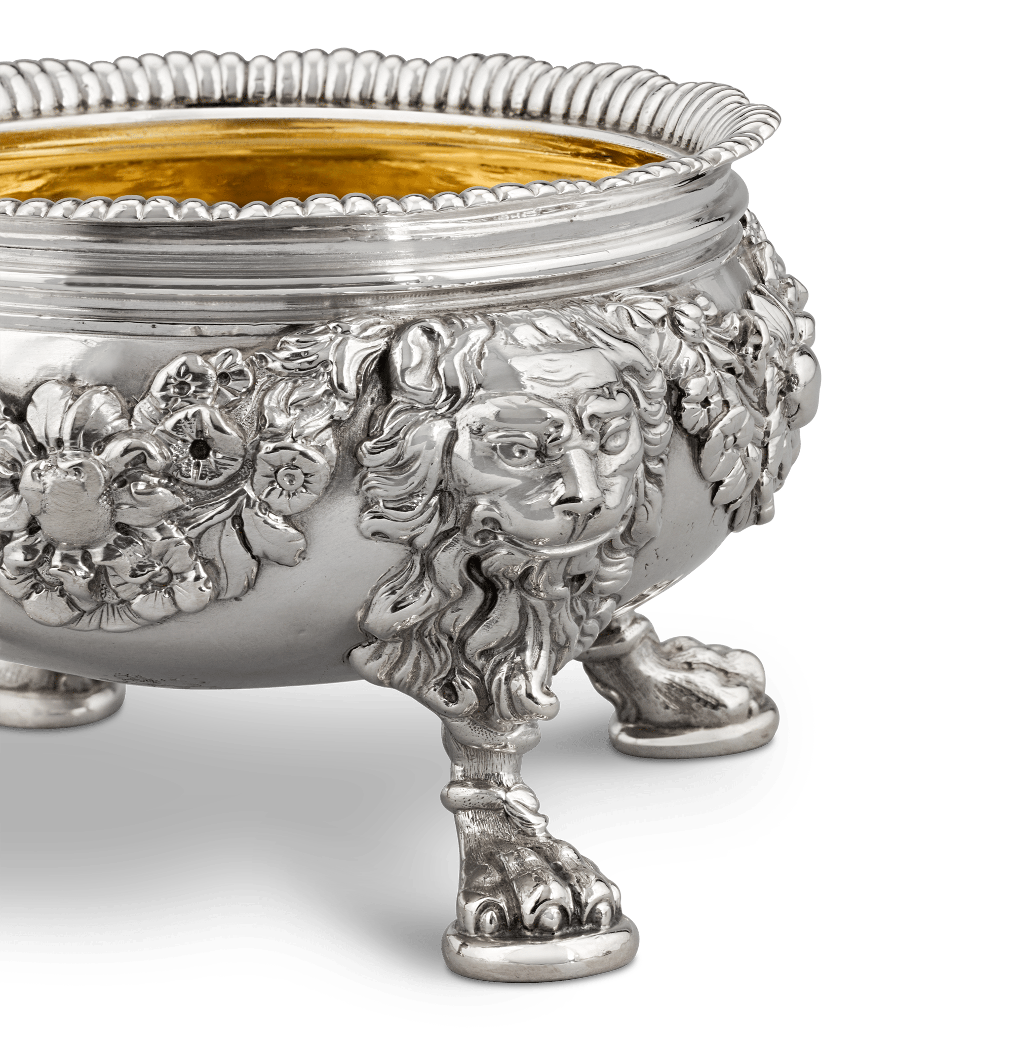 Set of Four Silver Salt Cellars by Paul de Lamerie