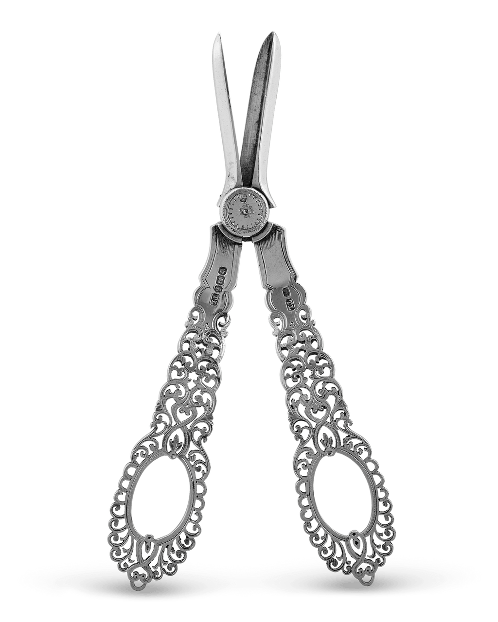 Victorian Sterling Silver Grape Shears by Thomas Levesley