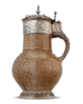 Elizabethan Tigerware Jug with Silver Gilt Mountings, Circa 1560