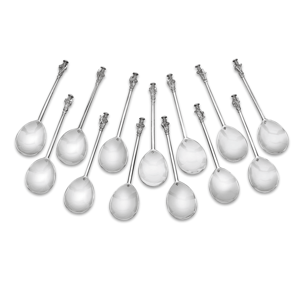 Complete Set of 13 Silver Apostle Spoons