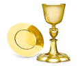 Silver-Gilt Chalice and Paten in Original Case, 17th-century