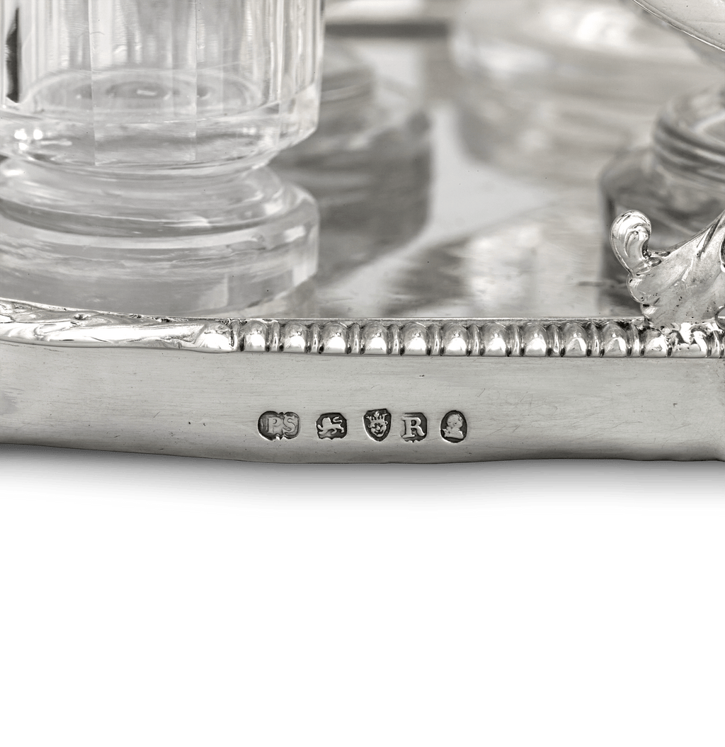 Paul Storr Silver and Cut Glass Cruet Set