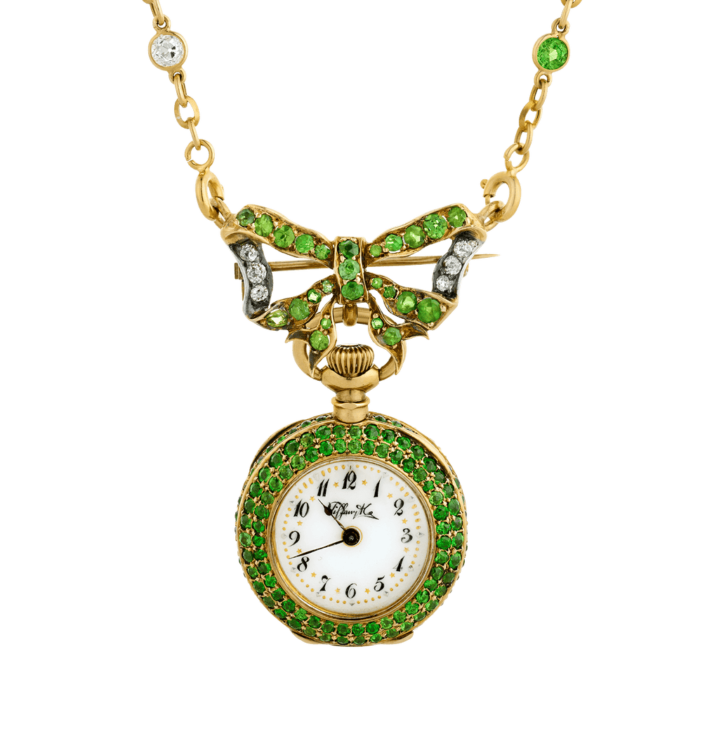 Tiffany & Co. Demantoid Garnet Watch Necklace, 14.24 carats