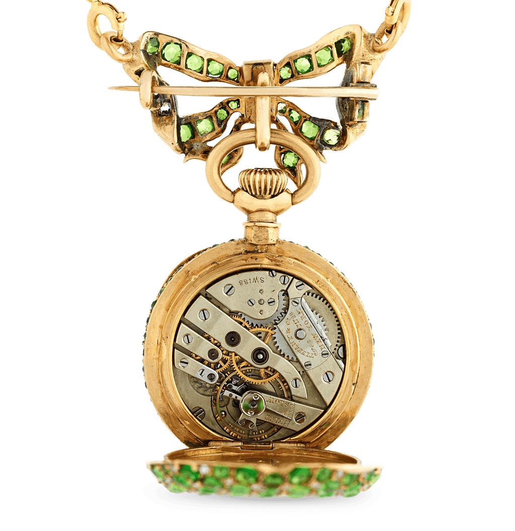 Tiffany & Co. Demantoid Garnet Watch Necklace, 14.24 carats